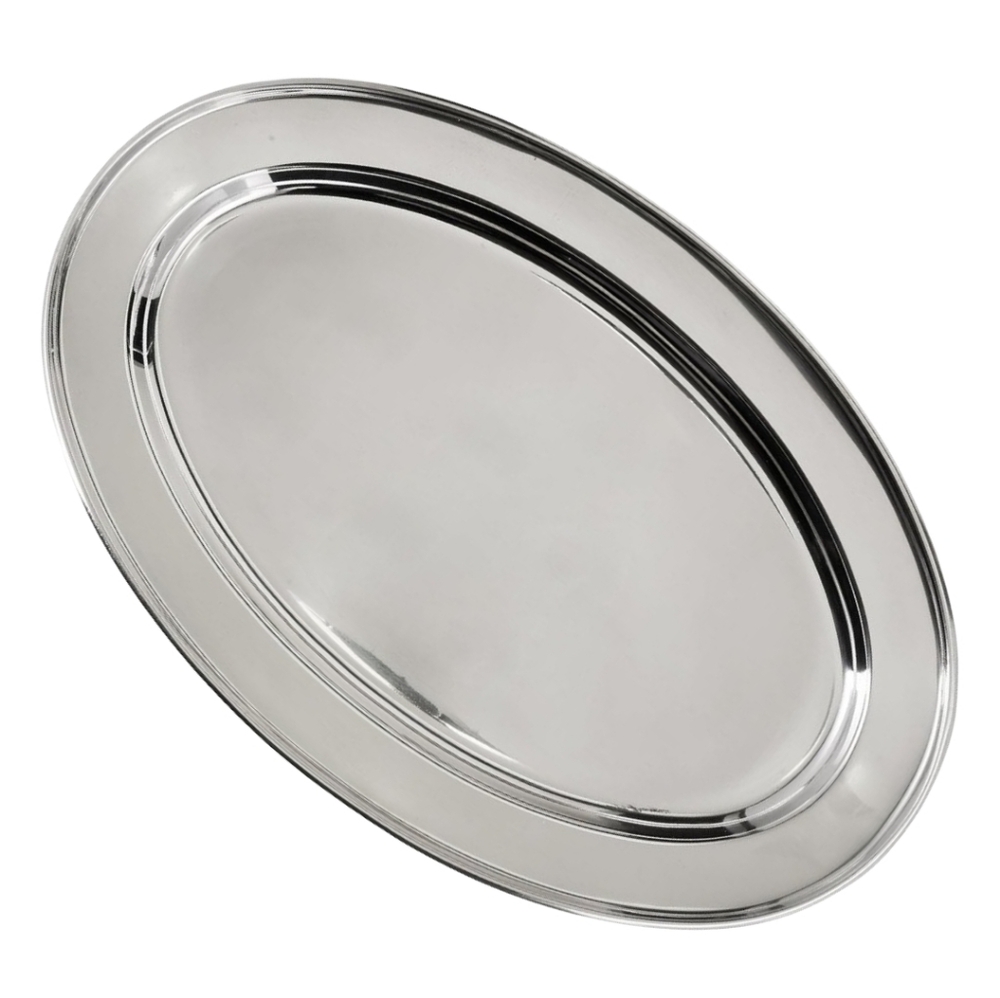 Stainless Steel Serving Platter Metal Tray Holiday Dinner Christmas Thanksgiving